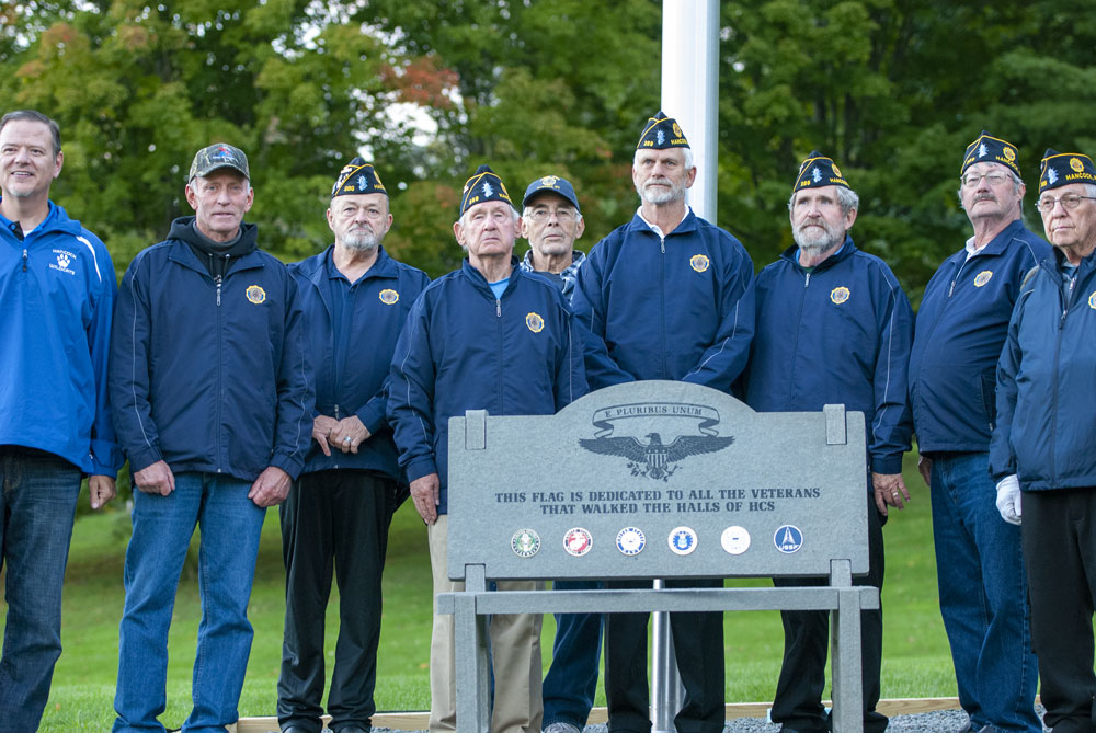 New Flag and Bench Dedicated to Veterans at Hancock Central School